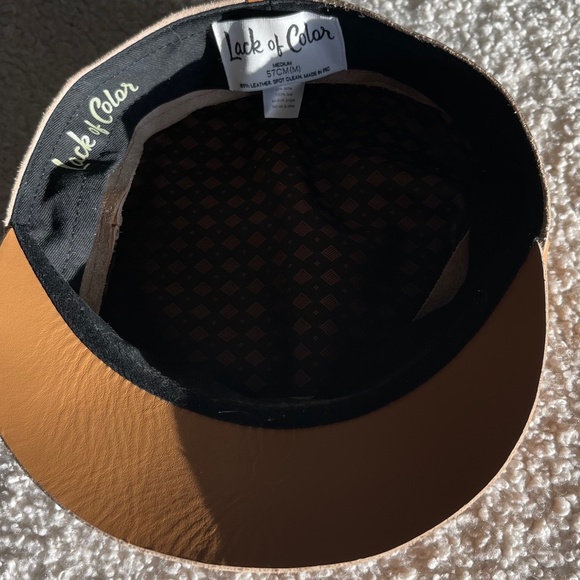 LACK OF COLOR 100% LEATHER CAP - Cognac main image 2